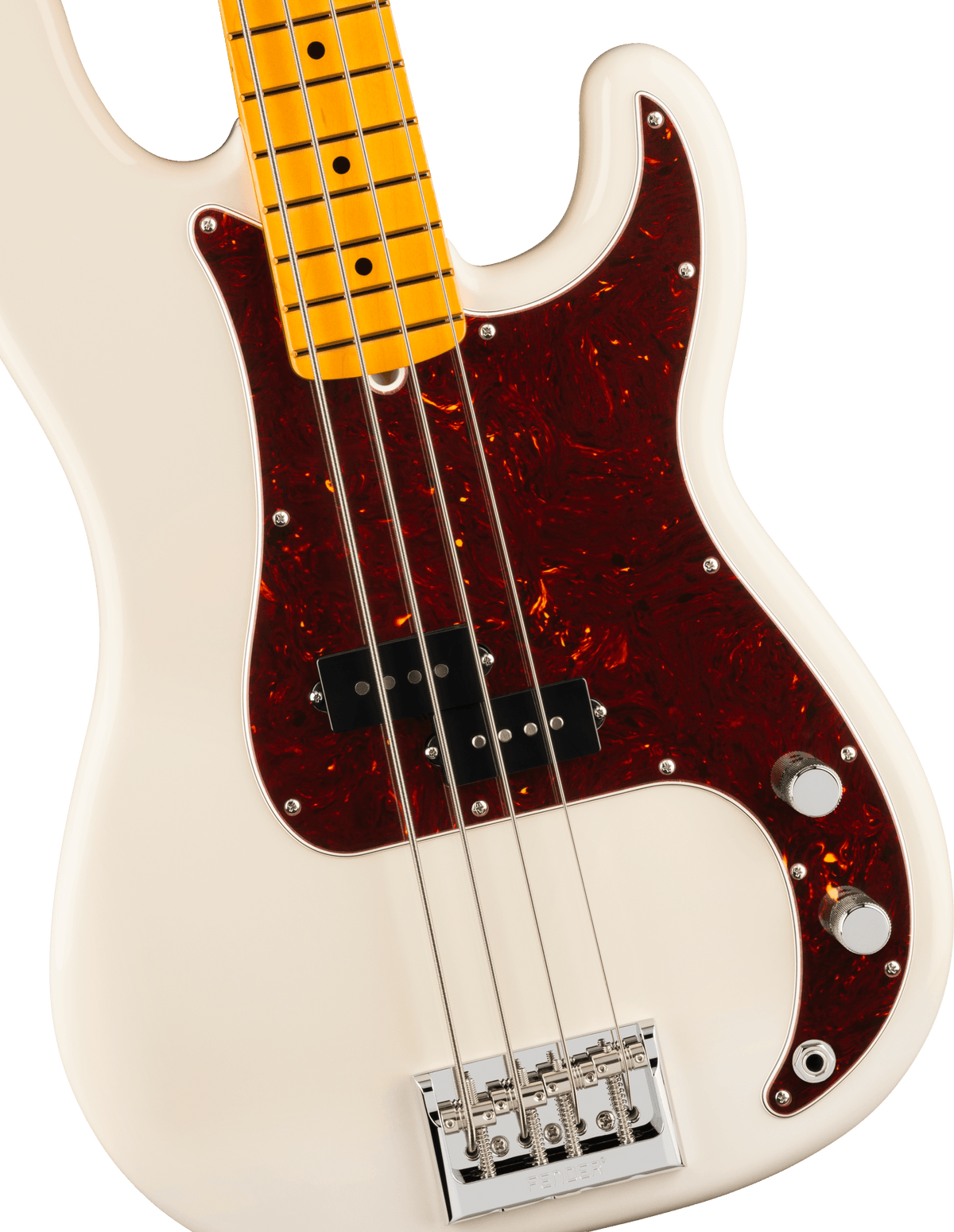 Fender American Professional Precision Bass, Maple Fingerboard in Olympic White