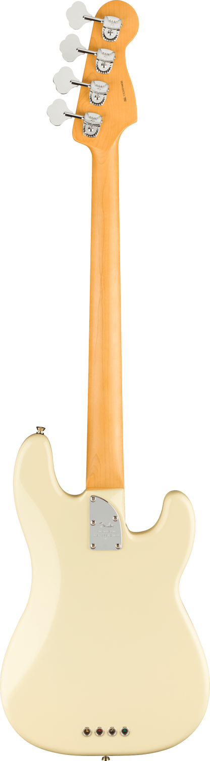 Fender American Professional II Precision Left Hand Bass Guitar, Rosewood Fingerboard in Olympic White
