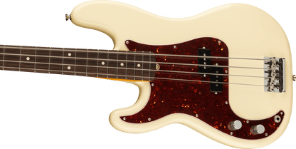 Fender American Professional II Precision Left Hand Bass Guitar, Rosewood Fingerboard in Olympic White
