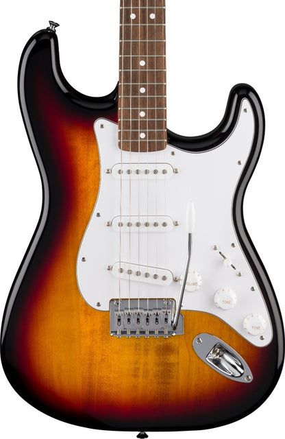Fender Standard Stratocaster, Laurel Fingerboard in White Pickguard in 3-Color Sunburst