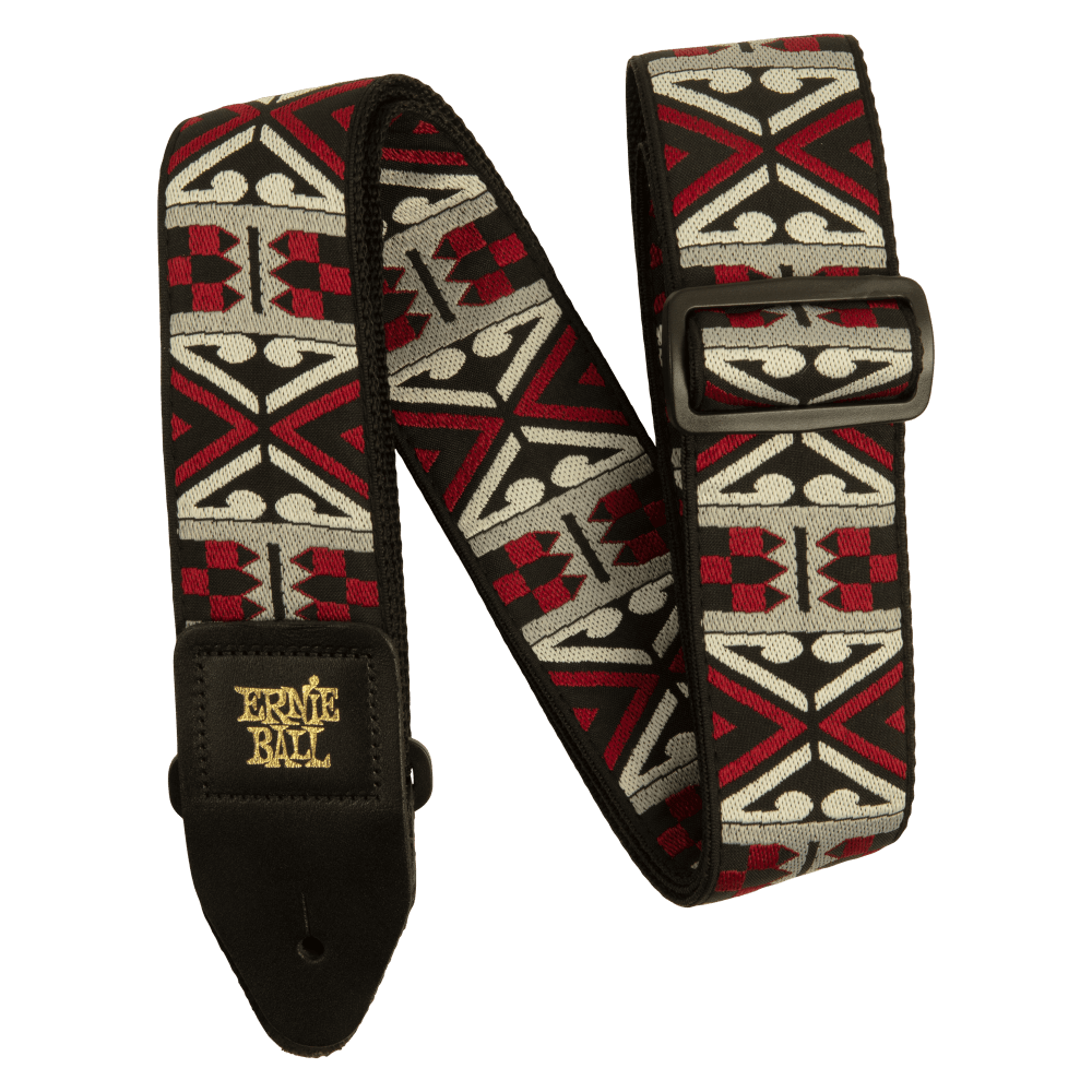 Ernie Ball Classis Jacquard Guitar Or Bass Strap in Primal Red