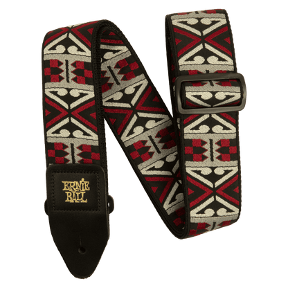 Ernie Ball Classis Jacquard Guitar Or Bass Strap in Primal Red