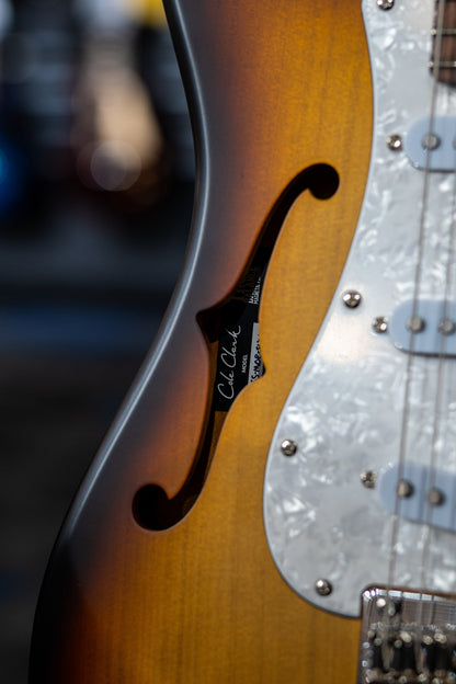 Cole Clark HB Hollow Baby, SSS, Mother of Pearl Pickguard in Sunburst