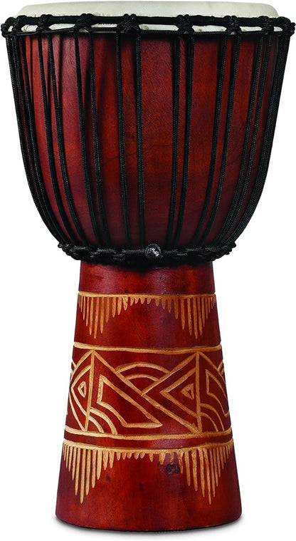 Latin Percussion LP713MR World Beat Wood Art Medium Djembe in Red