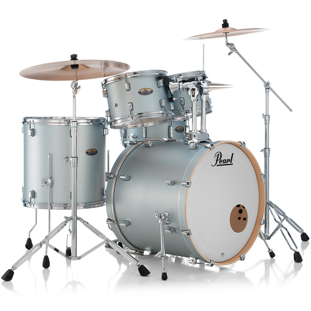 Pearl Decade Maple 5-Piece Fusion Plus Increda-Bundle Drum Kit With Cymbal Pack in Blue Mirage