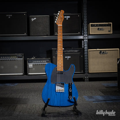 Fender Custom Shop American Custom Telecaster NOS Electric Guitar in Sapphire Blue Transparent