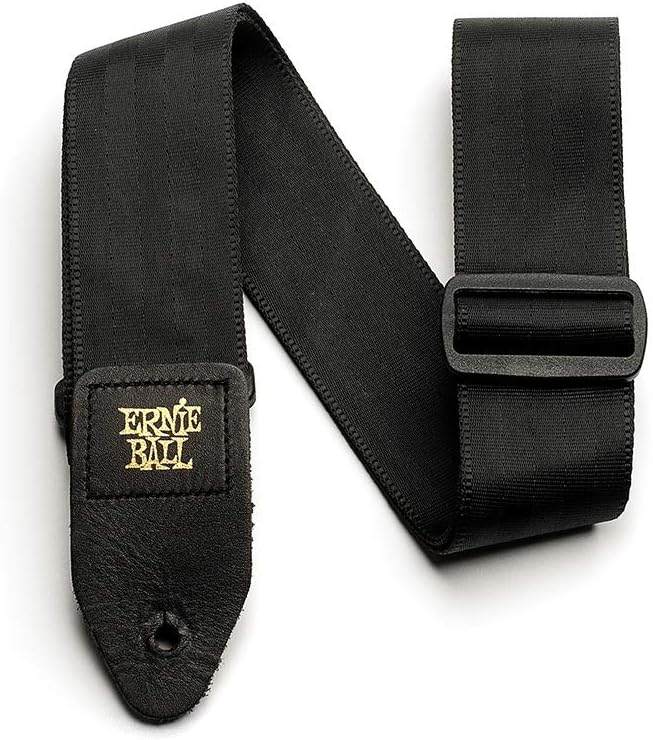 Ernie Ball Comfort 2 inch Seatbelt Webbing Guitar Or Bass Strap in Black