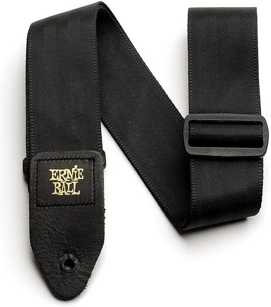 Ernie Ball Comfort 2 inch Seatbelt Webbing Guitar Or Bass Strap in Black