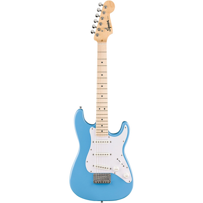 Squier Mini Stratocaster Electric Guitar, Maple Fingerboard in California Blue