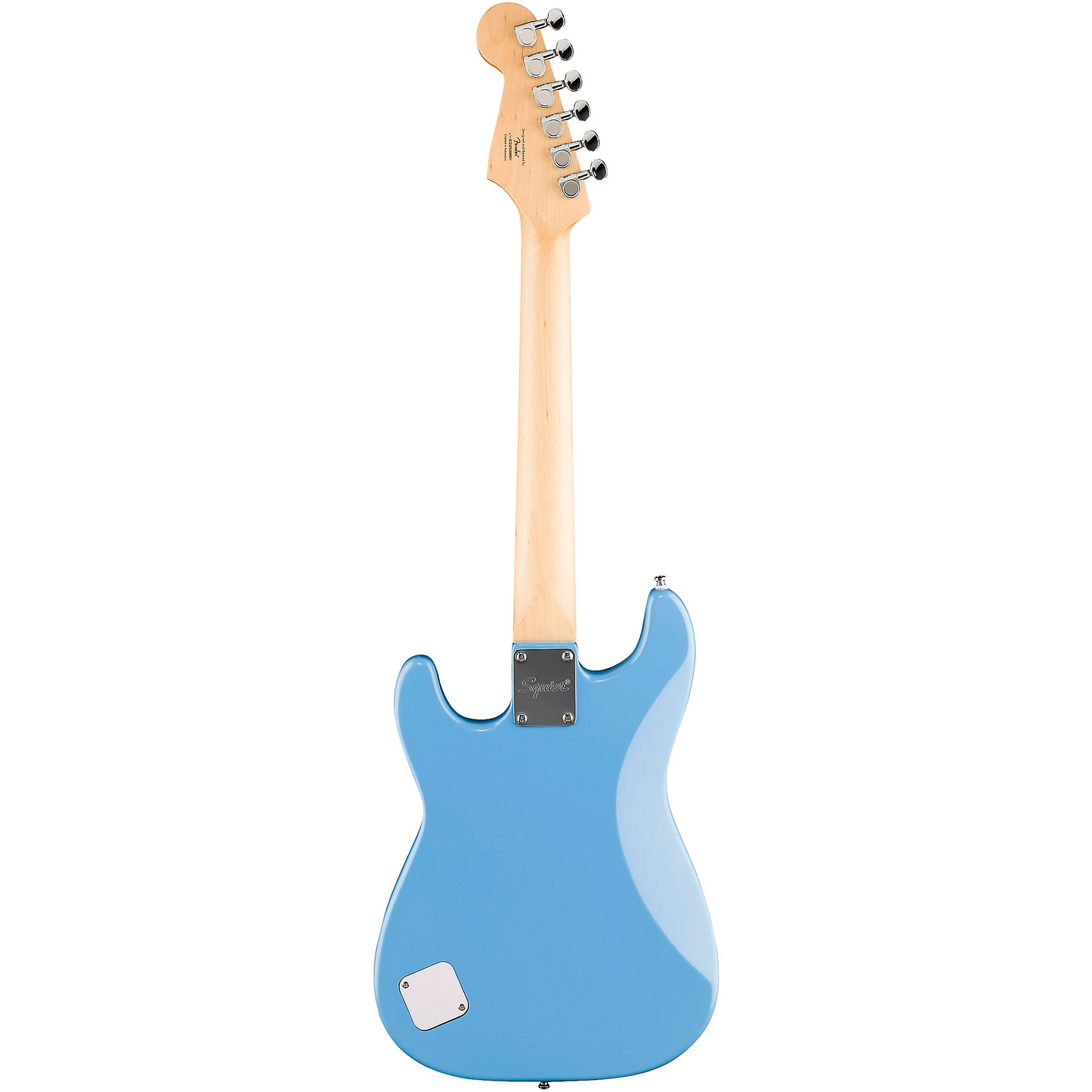 Squier Mini Stratocaster Electric Guitar, Maple Fingerboard in California Blue