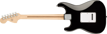 Squier Affinity Series Stratocaster, Maple Fingerboard, White Pickguard in Black