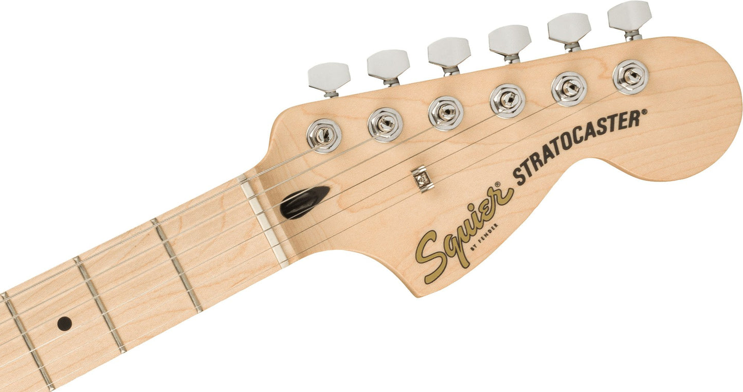 Squier Affinity Series Stratocaster, Maple Fingerboard, White Pickguard in Black