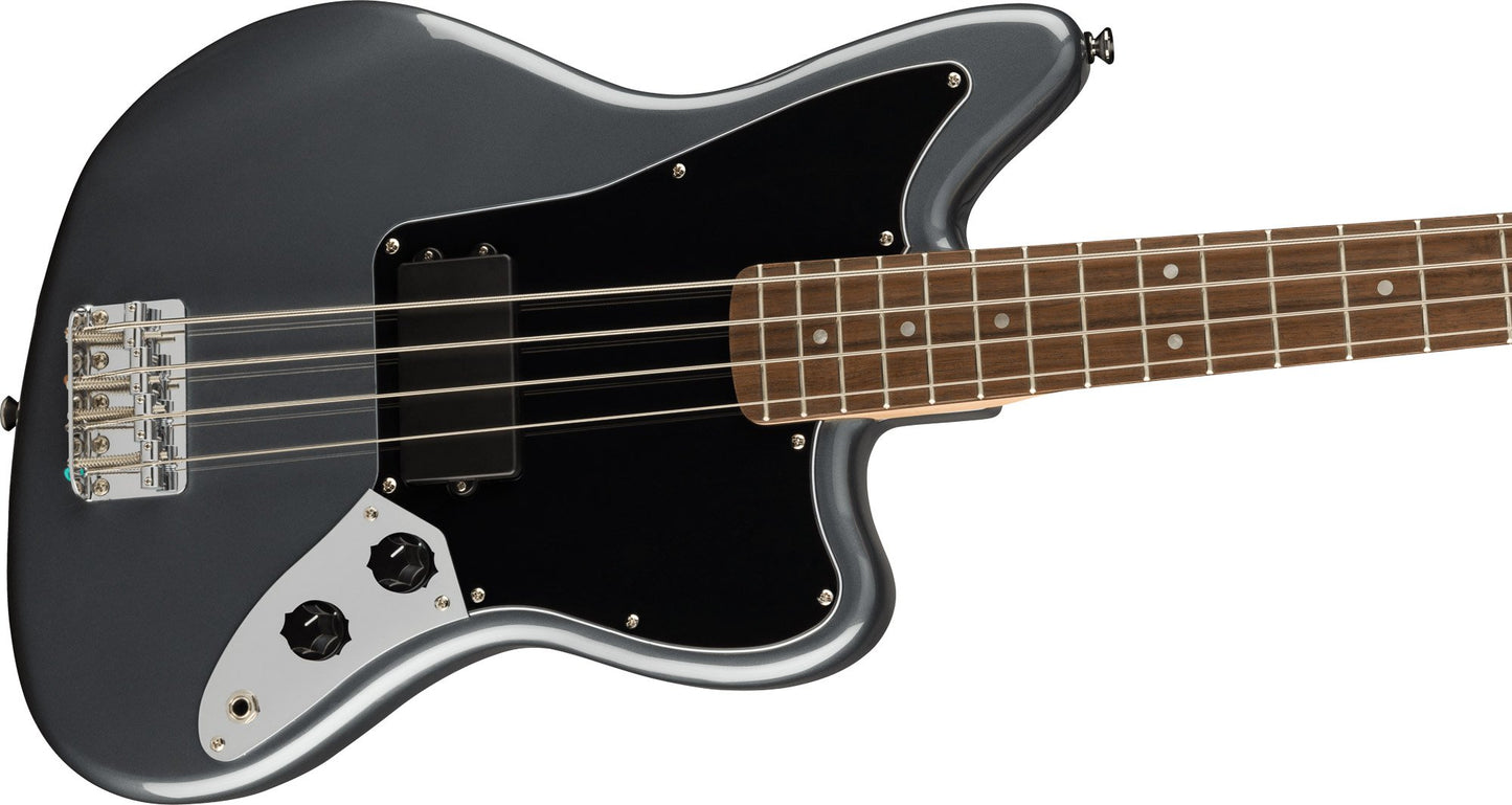 Squier Affinity Series Jaguar Bass H , Laurel Fingerboard in Charcoal Frost Metallic