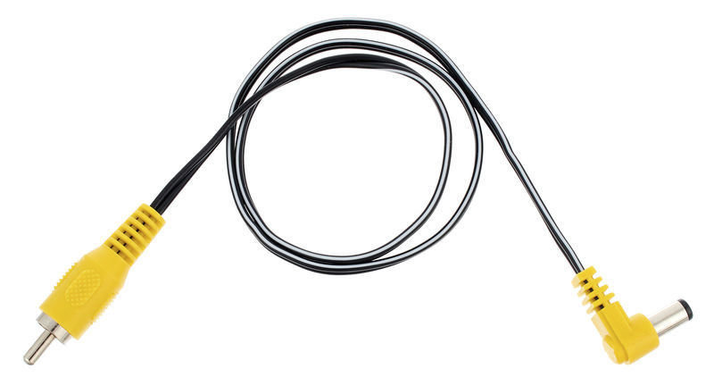 CIOKS 3050 Type 3  5,5/2,5mm Centre Negative DC Plug L Shape 50cm in Yellow