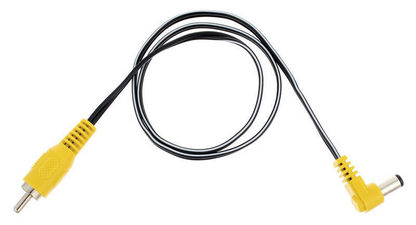 CIOKS 3050 Type 3  5,5/2,5mm Centre Negative DC Plug L Shape 50cm in Yellow