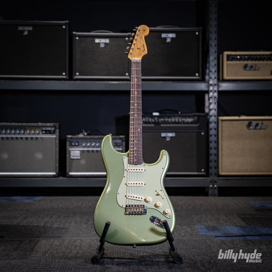 Fender Custom Shop 1959 Stratocaster Journeyman Relic Electric Guitar in Faded Aged Sage Green Metallic
