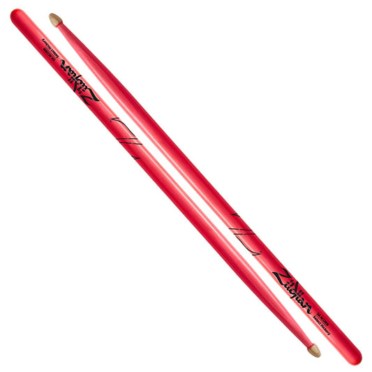 Zildjian 5A Acorn Neon Pink Hickory Drumsticks