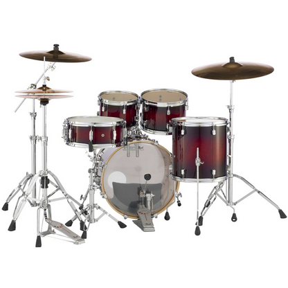 Pearl Decade Maple 5-Piece Fusion Increda-Bundle Drum Kit with Cymbal Pack in Gloss Deep Red Burst