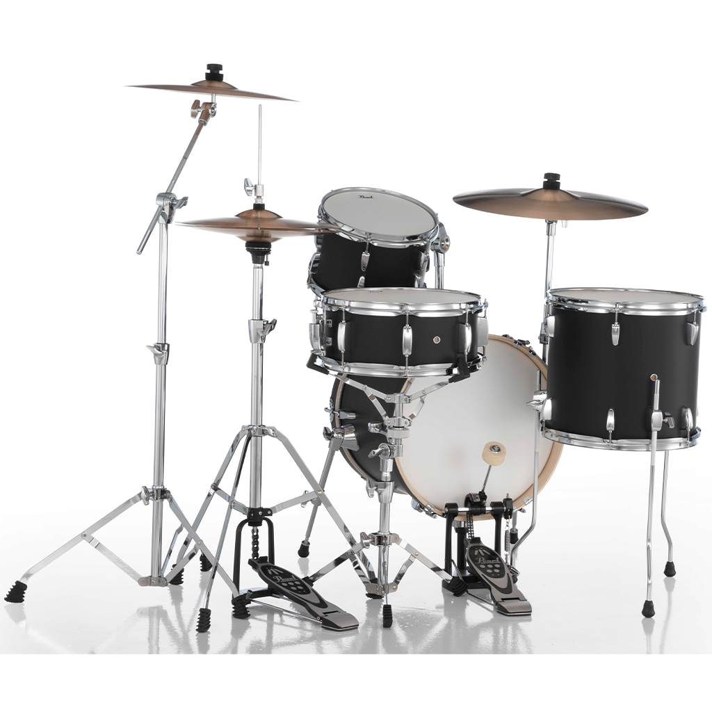 Pearl Midtown 4-Piece Compact Drum Kit in Matte Black