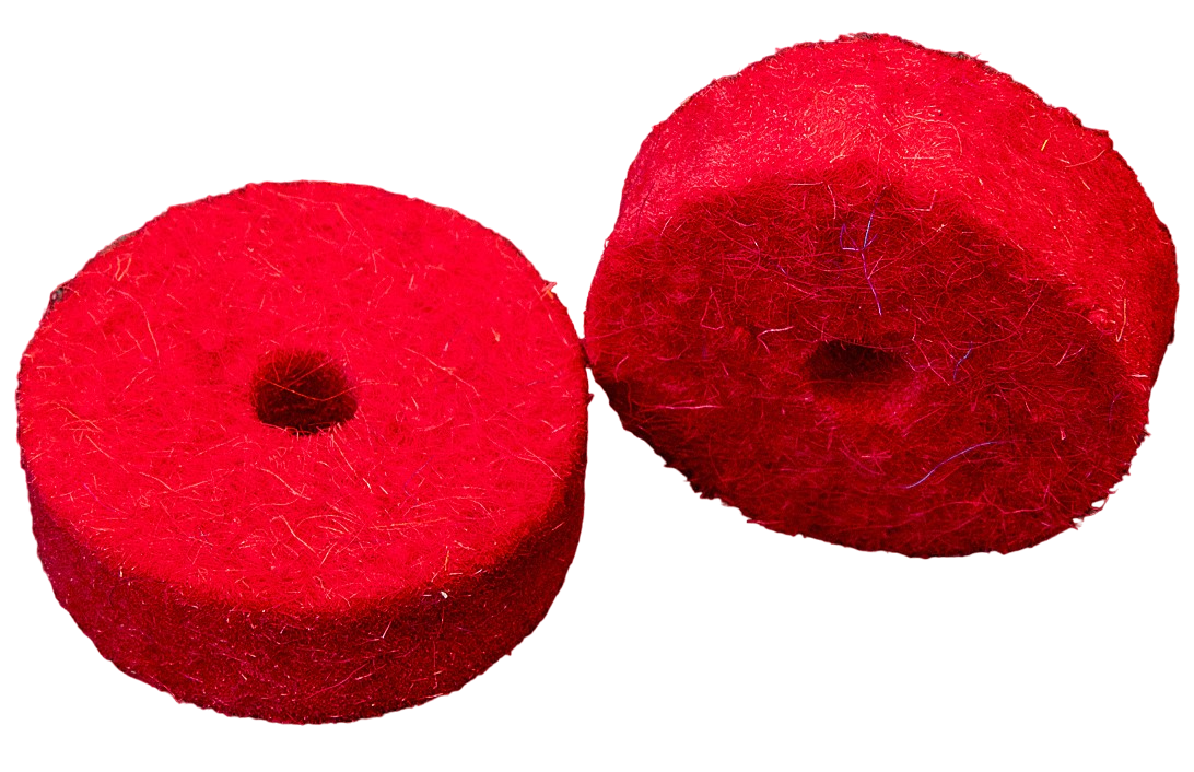Tuner Fish Cymbal Felts 10 Pack in Red