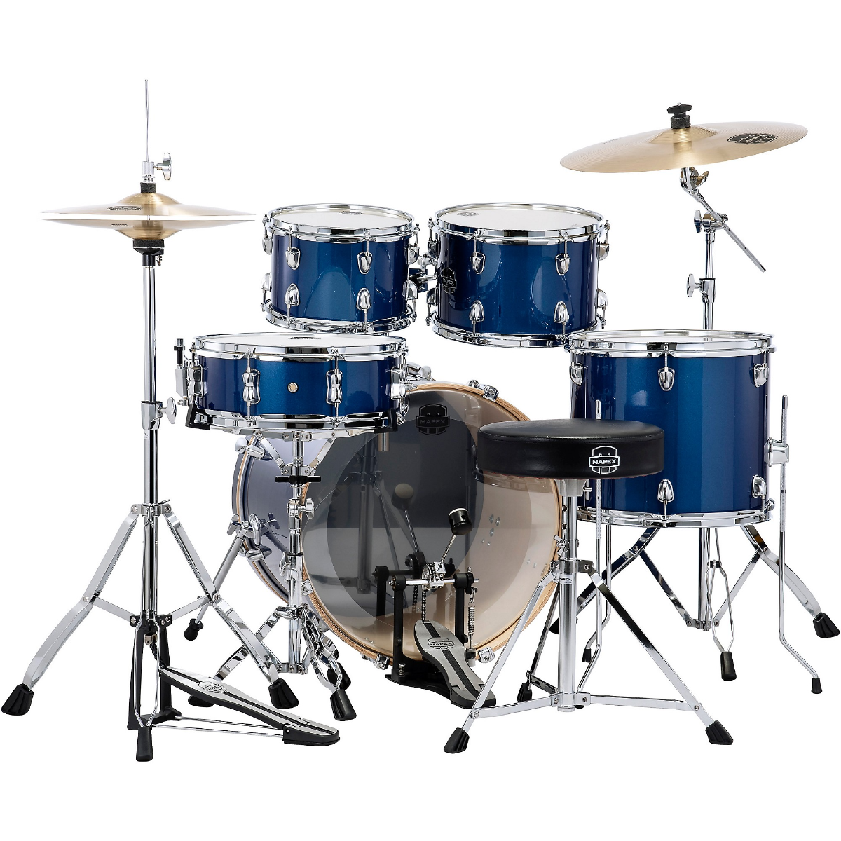 Mapex Venus 5 Piece Fusion Drum Set in Blue Sky Sparkle