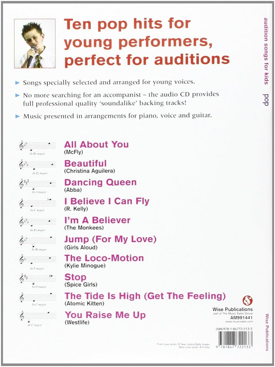 Audition Songs for Kids Pop BK/CD