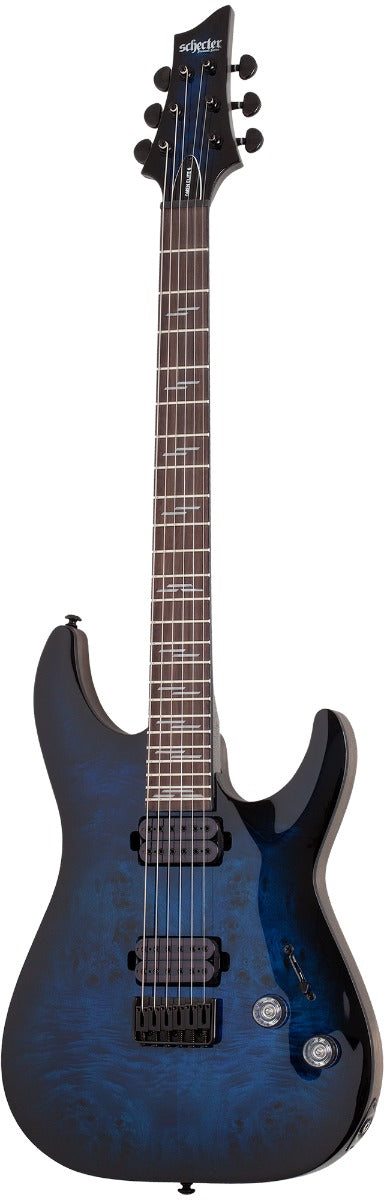 Schecter Omen Elite 6 in See Thru Blue Burst