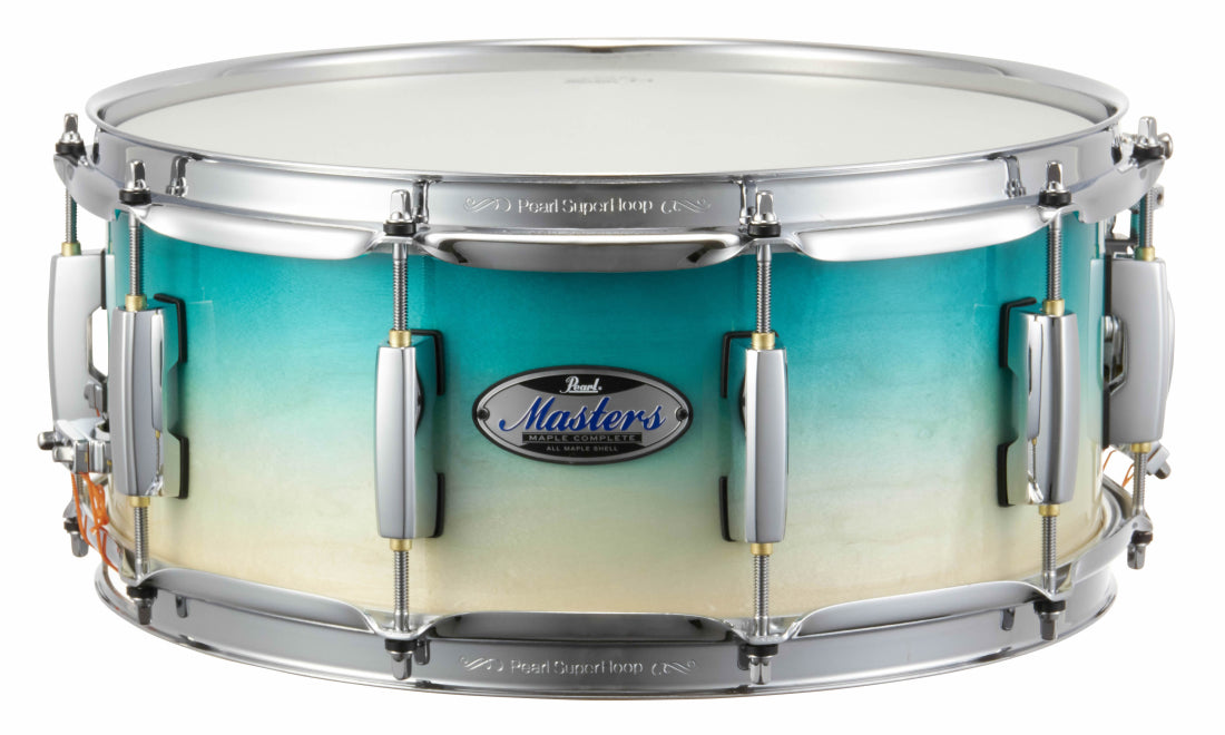Pearl Masters Maple Complete 4 piece Shell Pack in Aquamarine Fade