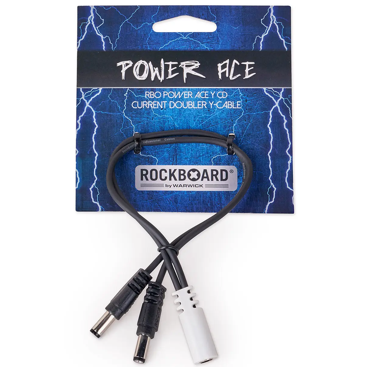 RockBoard Power Ace Current Doubler 2 x 2.1 x 5.5 mm Barrel Plug (parallel) to 2.1 x 5.5 mm Barrel Socket Y Cable