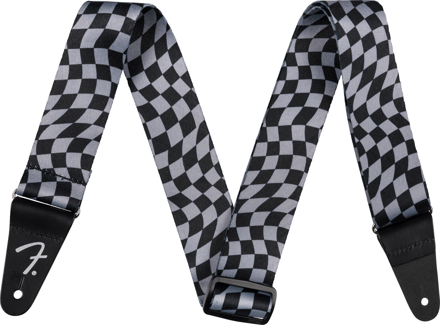 Fender Wavy Checkerboard Polyester Strap in Gray