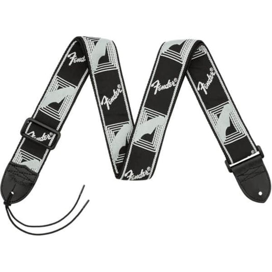 Fender 2" Monogrammed Straps in Black & Light And Grey & Dark And Grey