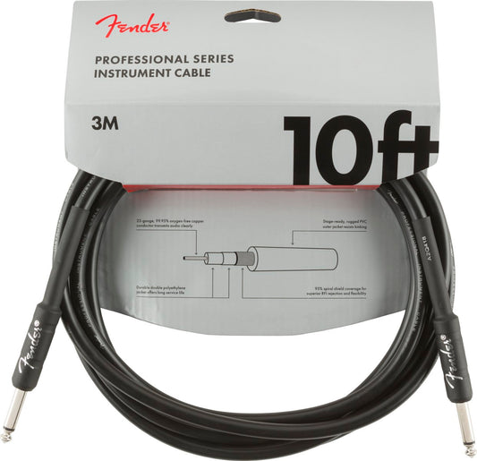 Fender Professional Series 10' Instrument Cable in Black