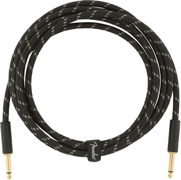 Fender Deluxe Series Instrument Cable 10ft in Black Tweed