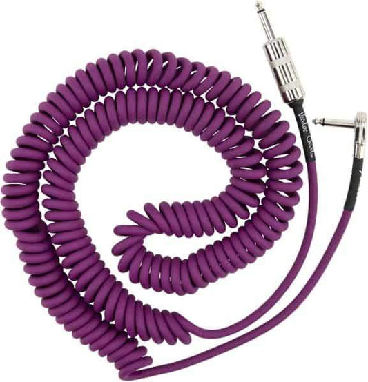 Fender Hendrix™ Voodoo Child™ Coil Instrument Cable, Straight/Angle, 30', Purple