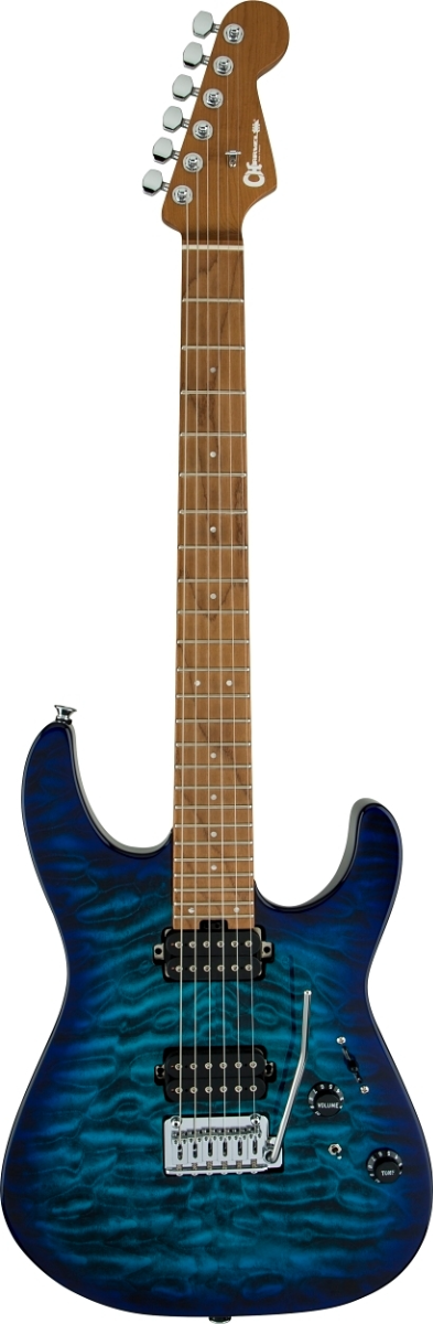 Charvel Pro-Mod DK24 HH 2PT CM QM Electric Guitar in Chlorine Burst