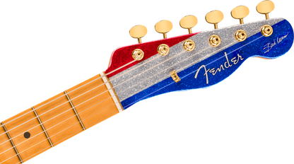Fender Buck Owens Telecaster, Maple Fingerboard in Red, Silver and Blue Sparkle