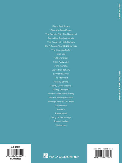 Sea Shanties Melody Lyrics Chords