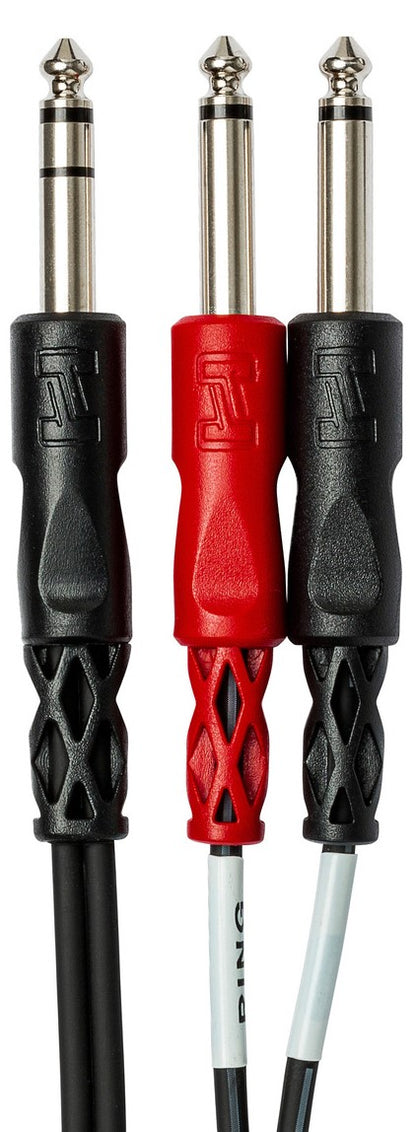 HOSA STP203 Insert Cable 1/4" TRS to Dual 1/4" TS 3m