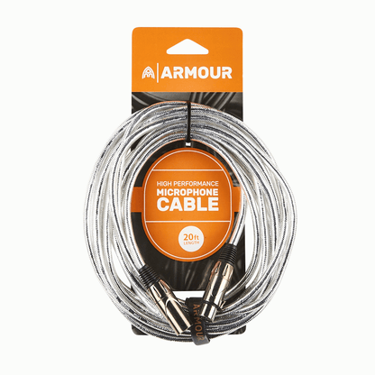 Armour CCP20S 20FT High Performance Microphone Cable in Transparent Silver