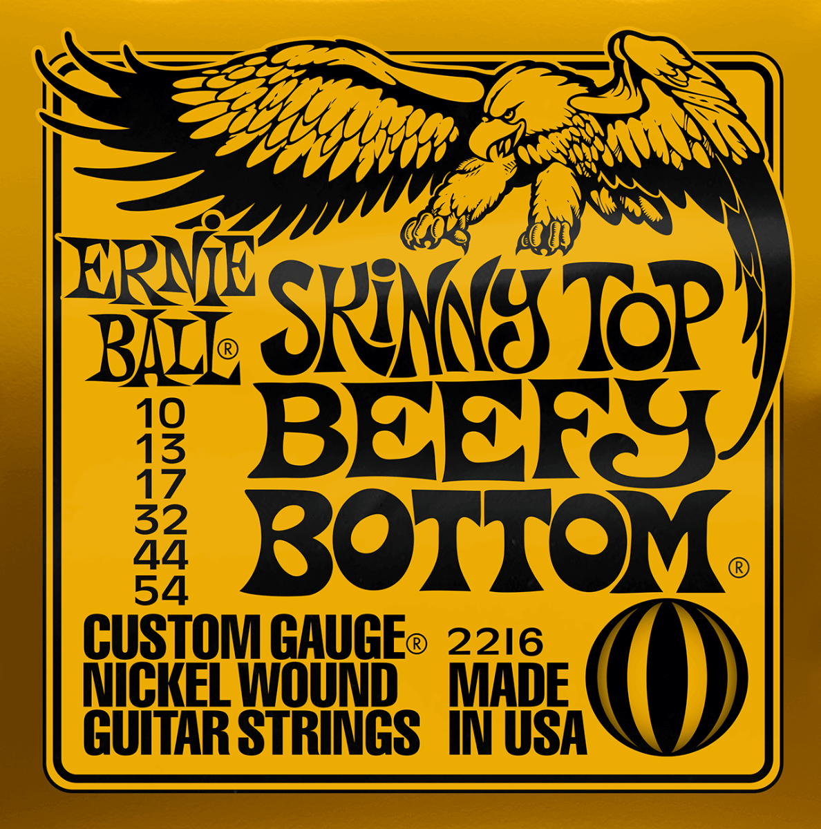 Ernie Ball Skinny Top Beefy Bottom Slinky Nickel Wound Electric Strings 10-54 Gauge