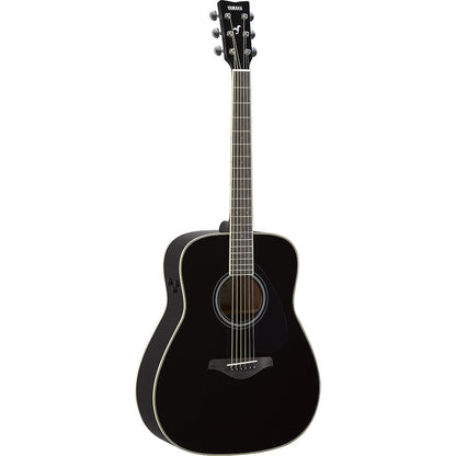 Yamaha FG TA TransAcoustic Dreadnaught Guitar in Black