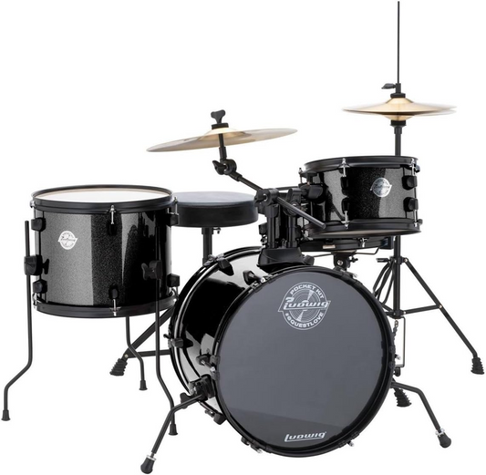 Ludwig The Pocket 4 Piece Drum Kit in Black Sparkle