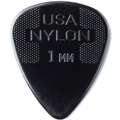 Jim Dunlop Nylon Standard Guitar Pick 1.0mm 12 Pack in Black