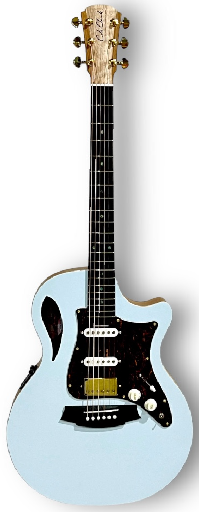 Cole Clark TL2EC-BLBL-HSS True Hybrid model with HSS configuration in Sonic Blue