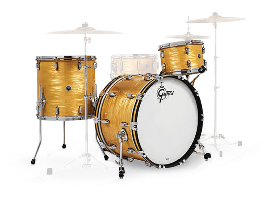Gretsch Drums Brooklyn Series 3 Piece Shell Pack (20BD,12T, 14FT) in Antique Oyster Nitron