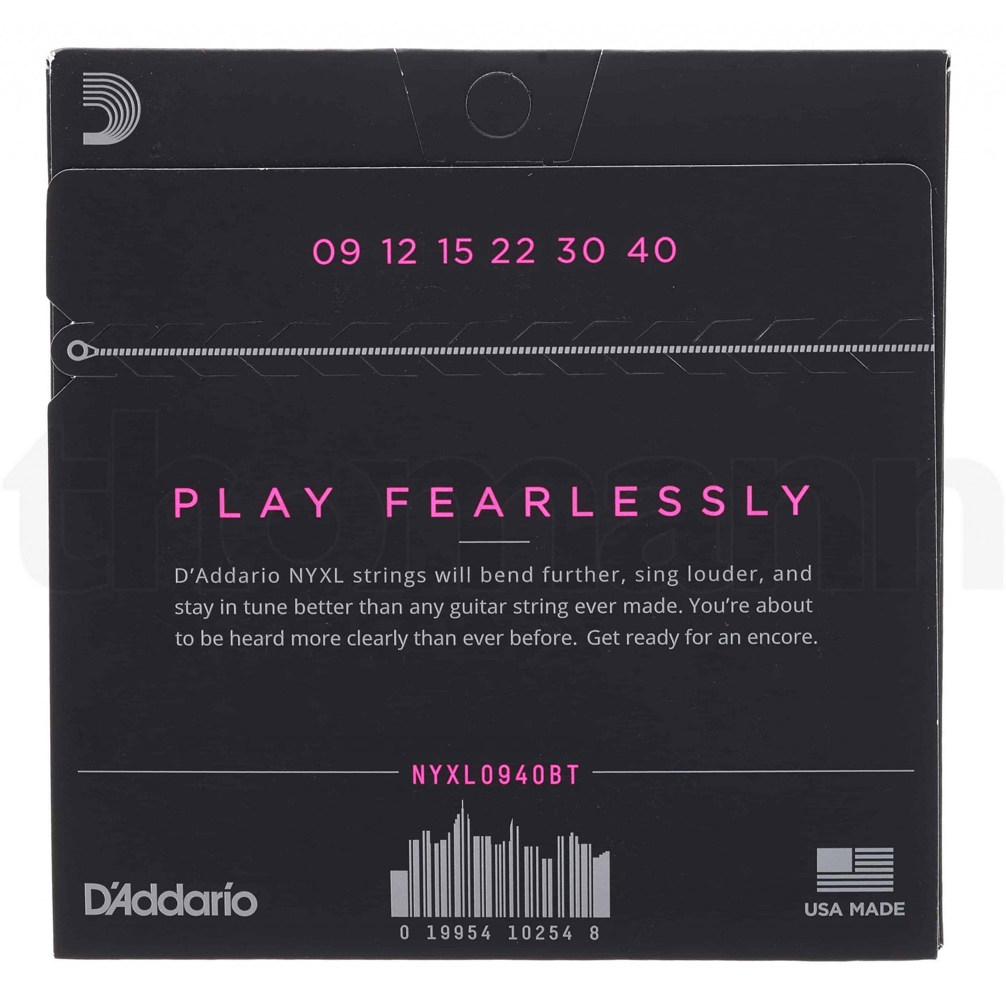 D'Addario NYXL0940BT Nickel Wound Electric Guitar Strings Super Light 09-40 Gauge
