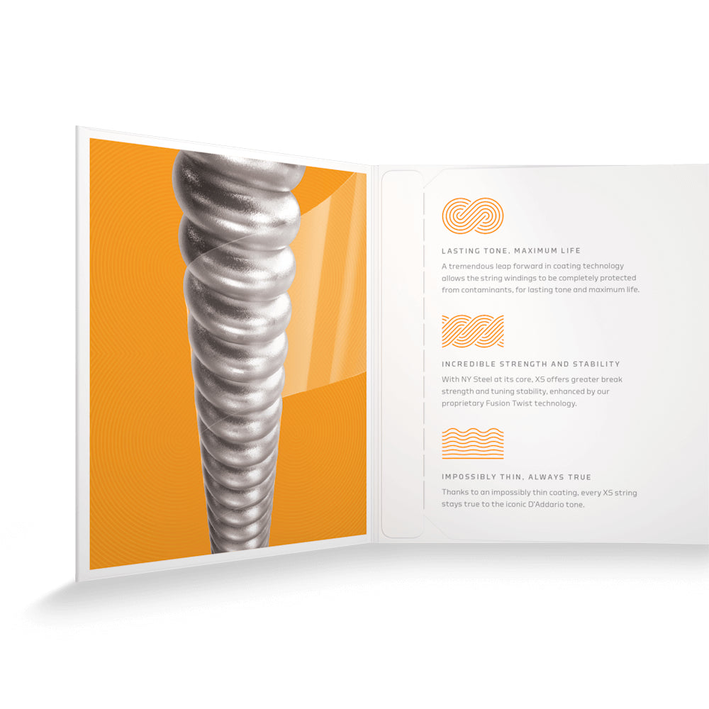 D'Addario XS Regular Light Coated Electric Guitar Strings 10-46 Gauge