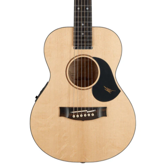 Maton EM6 Mini Acoustic Electric Guitar in Natural Satin