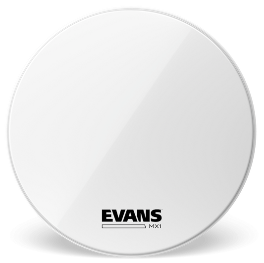 Evans MX1 White Marching 24" Bass Drum Head