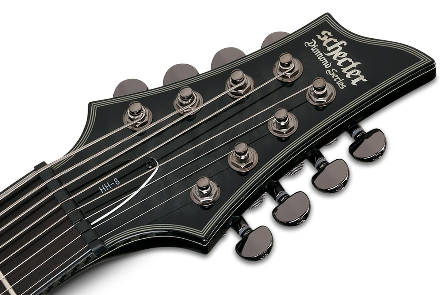 Schecter Hellraiser Hybrid C 8 8 String in Trans Black Burst